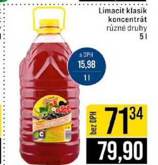 Limacit klasik koncentrát různé druhy 5l