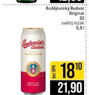 Budějovický Budvar Original 33 světlý ležák 0,5l