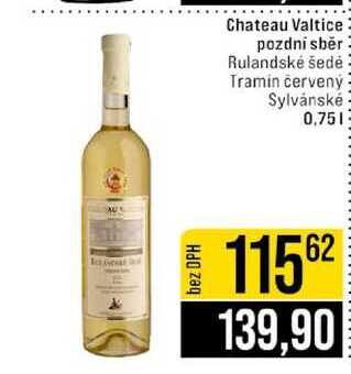 Chateau Valtice pozdní sběr Rulandské šedé Tramin červený Sylvánské 0,75l