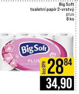 Big Soft toaletní papír 2-vrstvý plus 8 ks 