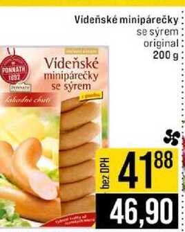 Vídeňské minipárečky se sýrem 200g