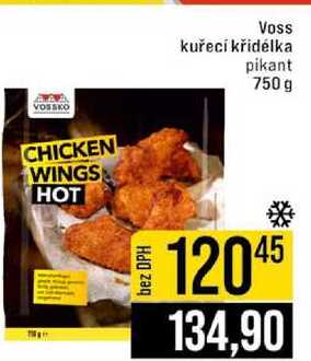 Voss kuřecí křidélka pikant 750 g 