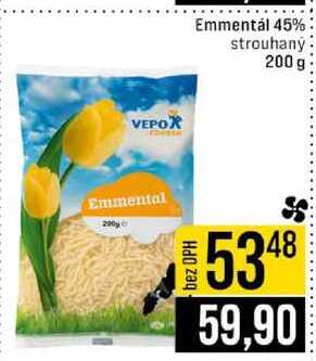 Emmentál 45% strouhaný 200 g