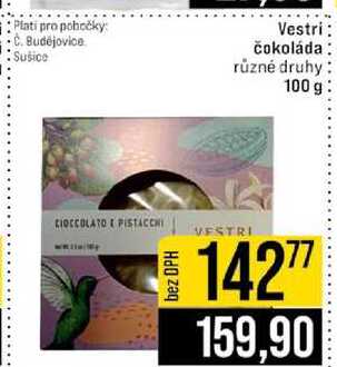 Vestri čokoláda různé druhy 100 g