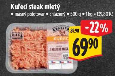 Kuřecí steak mletý, 500 g