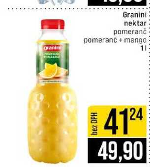 Granini nektar pomeranč pomeranč + mango 1l