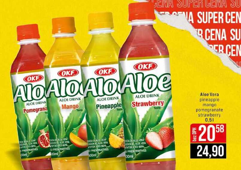Aloe Vera pineapple mango pomegranate strawberry 0,5l