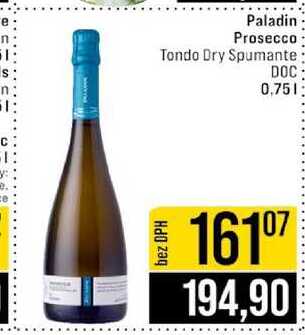 Paladin Prosecco Tondo Dry Spumante DOC 0,75l