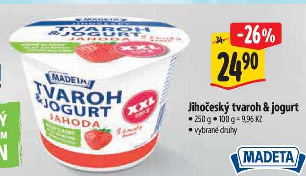 Jihočeský tvaroh & jogurt, 250 g