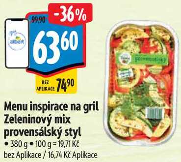 Menu inspirace na gril Zeleninový mix provensálský styl, 380 g 