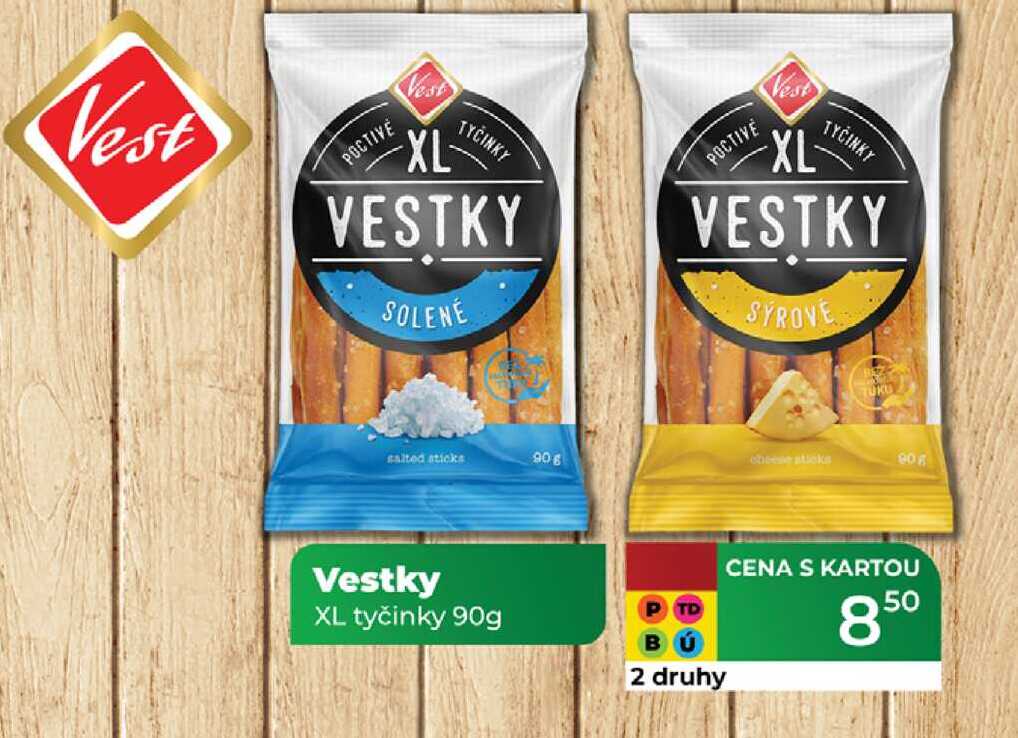 Vestky XL tyčinky 90g 