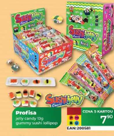 Profisa jelly candy 13g gummy sushi lollipop  