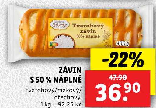 ZÁVIN S 50% NÁPLNĚ, 400 g