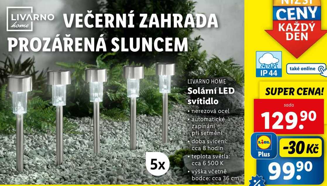 Solární LED svítidlo 