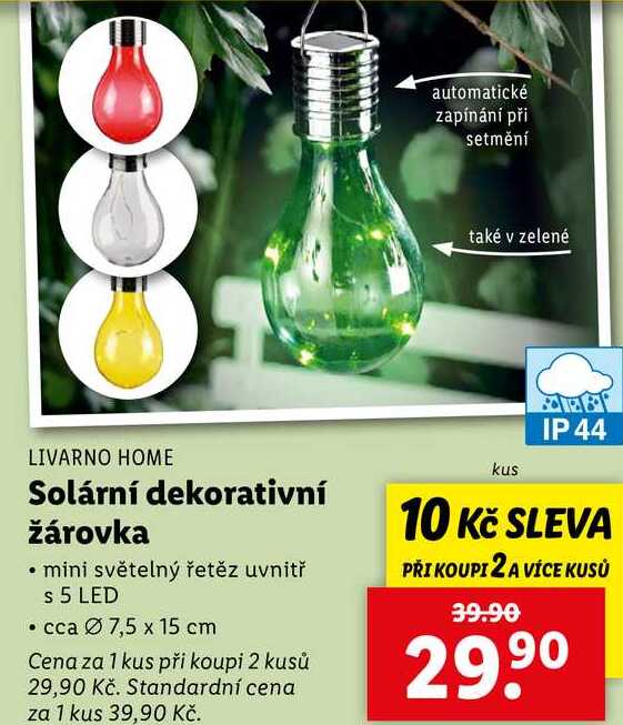Solární dekorativní žárovka