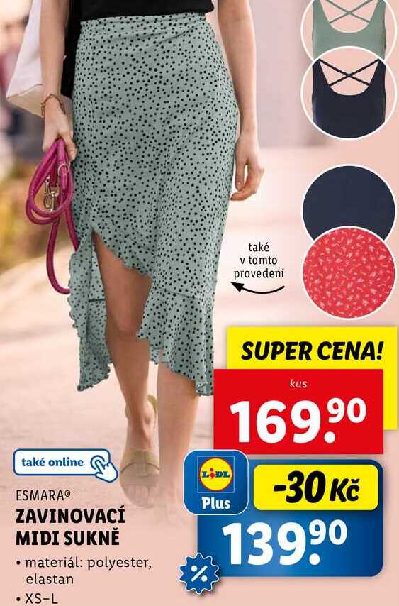ZAVINOVACÍ MIDI SUKNĚ 