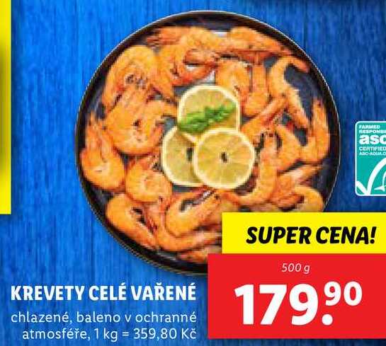 KREVETY CELÉ VAŘENÉ, 500 g