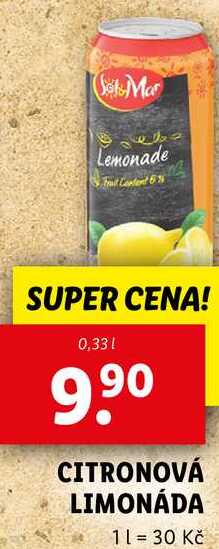 CITRONOVÁ LIMONÁDA, 0,33 l