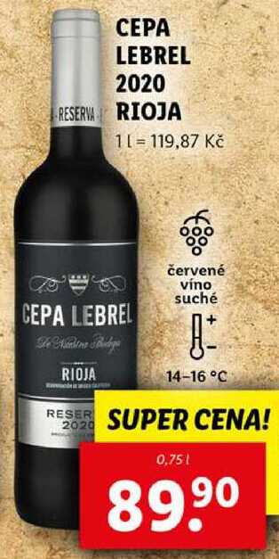 CEPA LEBREL 2020 RESERVA RIOJA, 0,75 l