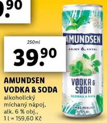 AMUNDSEN VODKA & SODA, 250 ml