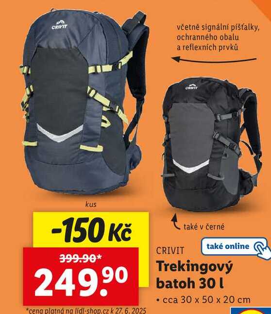 Trekingový batoh 30 l 