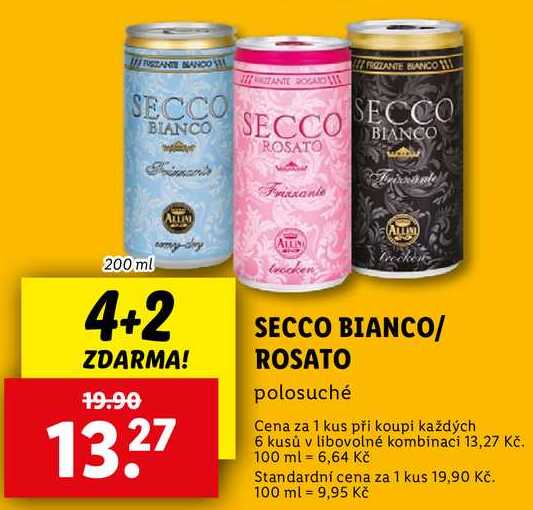 SECCO BIANCO/ROSATO, 200 ml