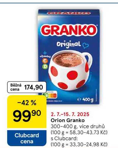 Orion Granko, 300-400 g, více druhů  