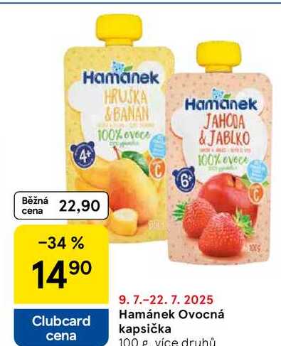 Hamánek Ovocná kapsička, 100 g  