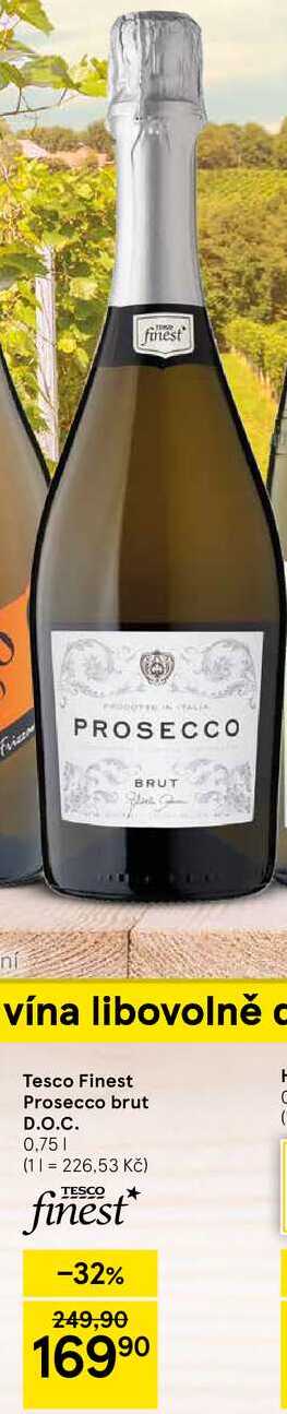 Tesco Finest Prosecco brut D.O.C., 0.75 l