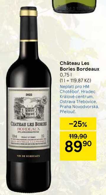 Château Les Bories Bordeaux, 0,75 l