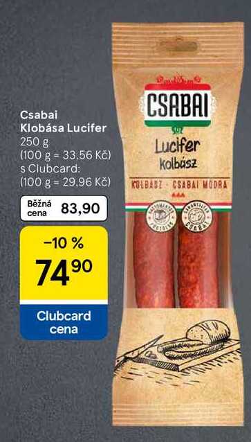 Csabai Klobása Lucifer, 250 g 