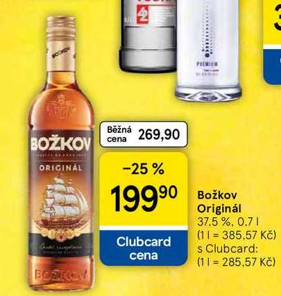 Božkov Originál 37,5 %, 0.7 l