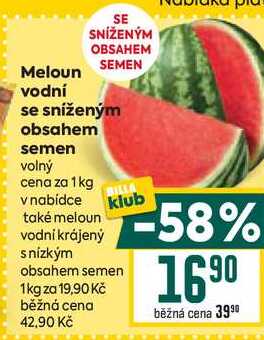  Meloun vodní se sníženým obsahem semen volný cena za 1kg