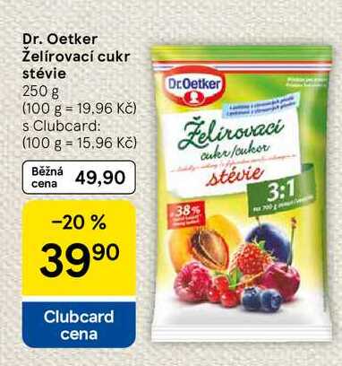 Dr. Oetker Želírovací cukr stévie, 250 g 