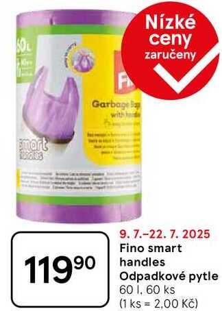 Fino smart handles Odpadkové pytle 60 l, 60 ks 