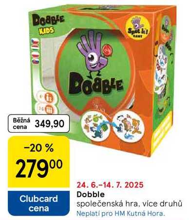 Dobble společenská hra, více druhů