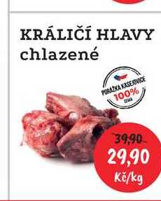 KRÁLIČÍ HLAVY chlazené 1kg 