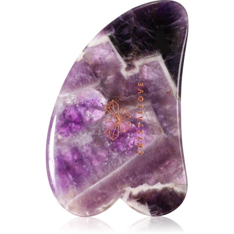 Crystallove Amethyst Gua Sha masážní pomůcka 1 ks