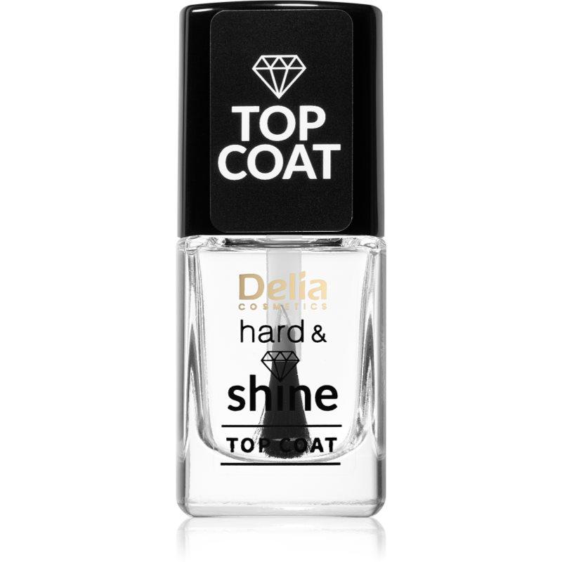 Delia Cosmetics Hard & Shine vrchní lak na nehty s dlouhotrvajícím účinkem 11 ml