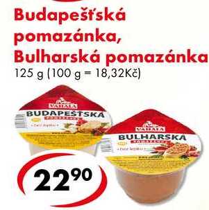 Budapešťská pomazánka, Bulharská pomazánka, 125 g 