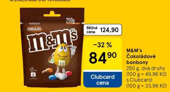 M&M's Čokoládové bonbony, 250 g, dva druhy 