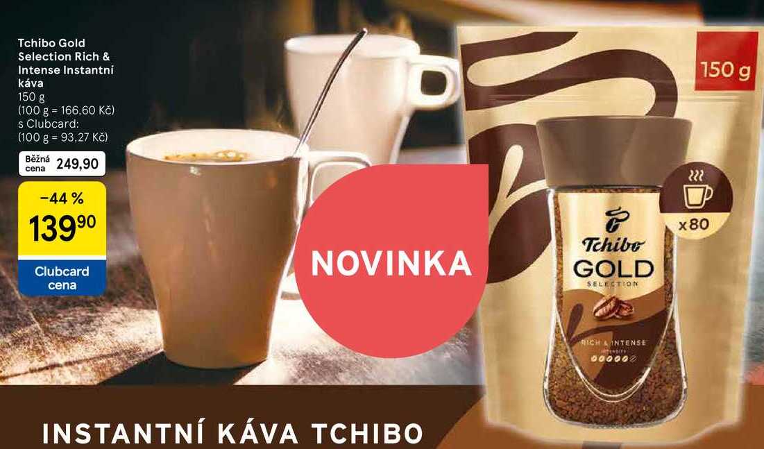 Tchibo Gold Selection Rich & Intense Instantní káva, 150 g  