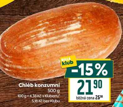 Chléb konzumní 500 g