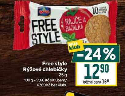 Free style Rýžové chlebíčky 25g  