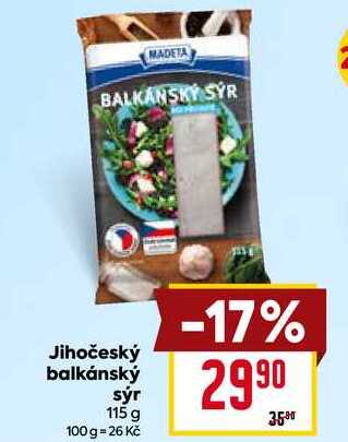 jihočeský balkánský sýr 115 g  