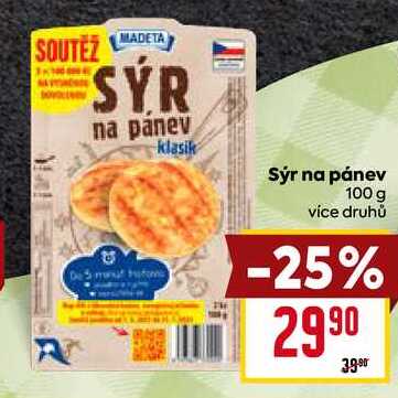  SÝR na panev klasik  00 g více druhů 