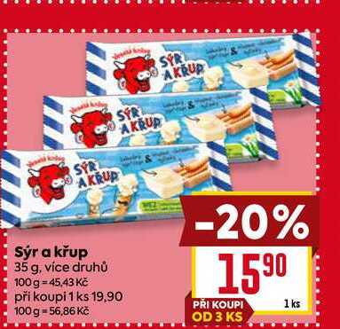  Sýr a křup 35 g, více druhů  