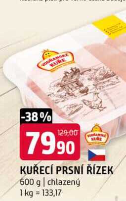 Kuřecí prsní řízky chlazené 600g