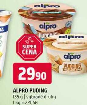 Alpro puding 135 g vybrané druhy 