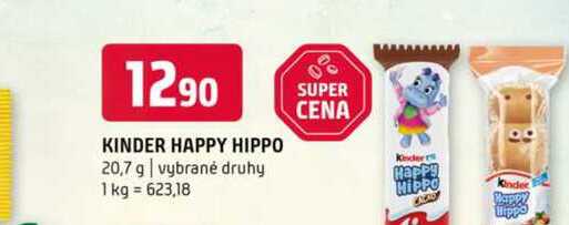 Kinder happy hippo 20,7 g vybrané druhy
